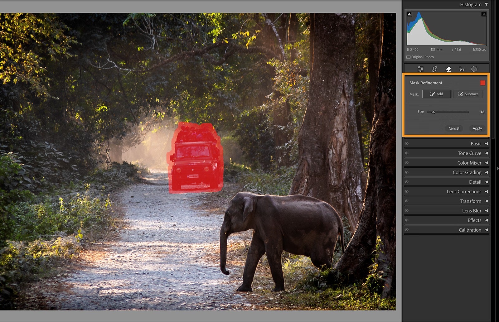 Adobe Lightroom'un ekran görüntüsü